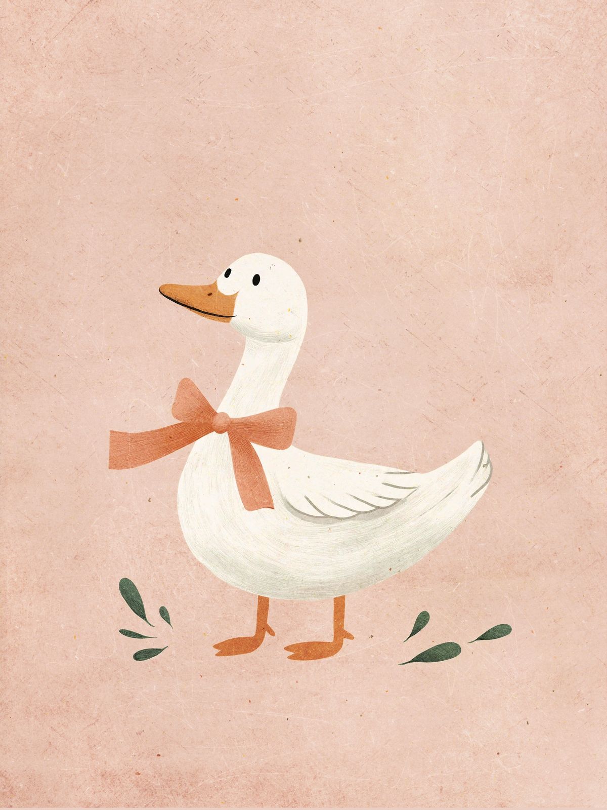 Poster - Anka med Rosett
