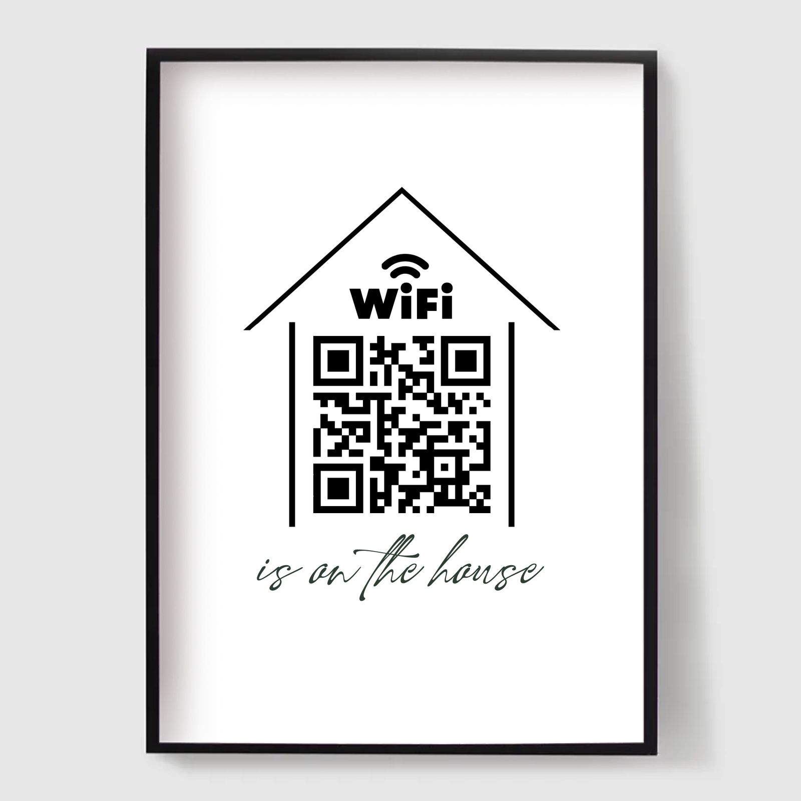 Personlig Poster - WiFi QR-kodskylt