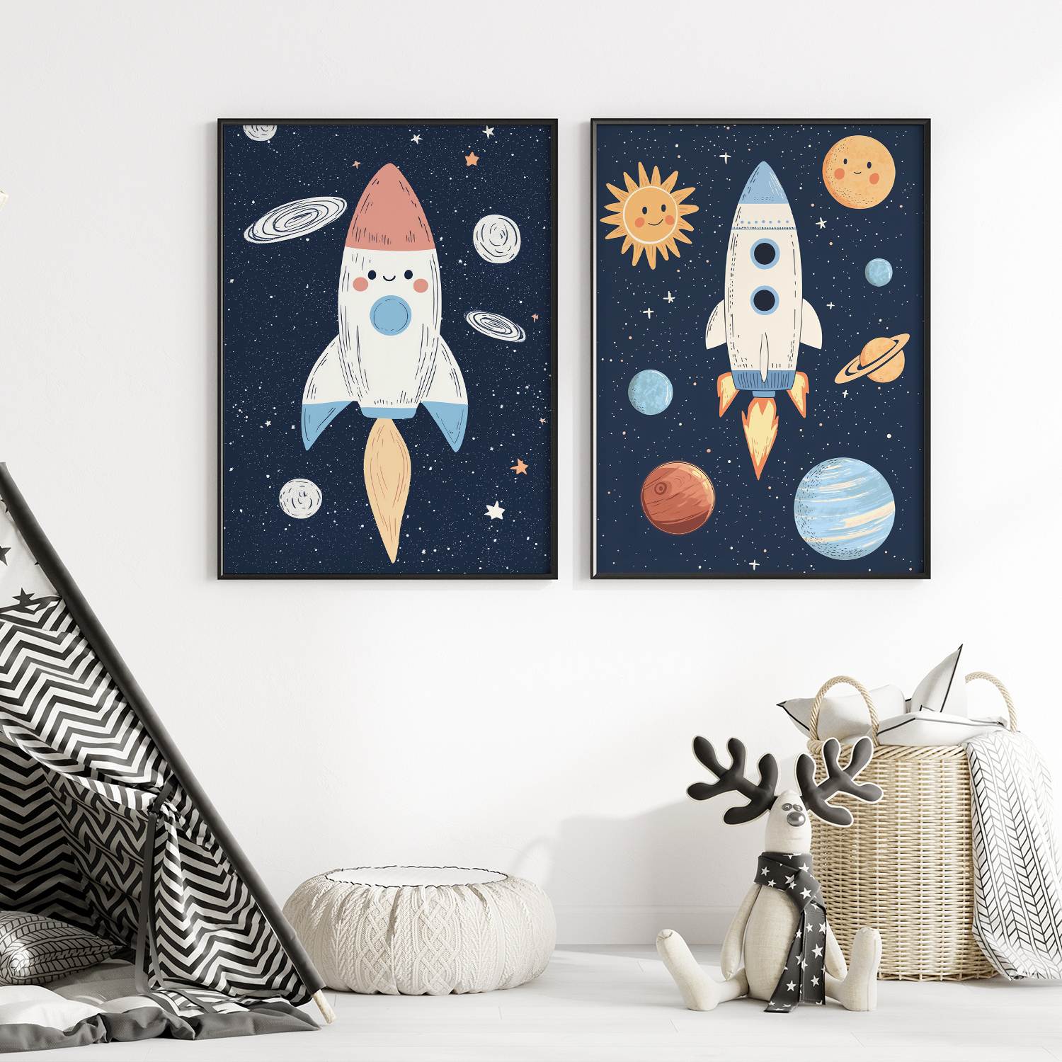 Poster - Rymdraketer / Set of 2