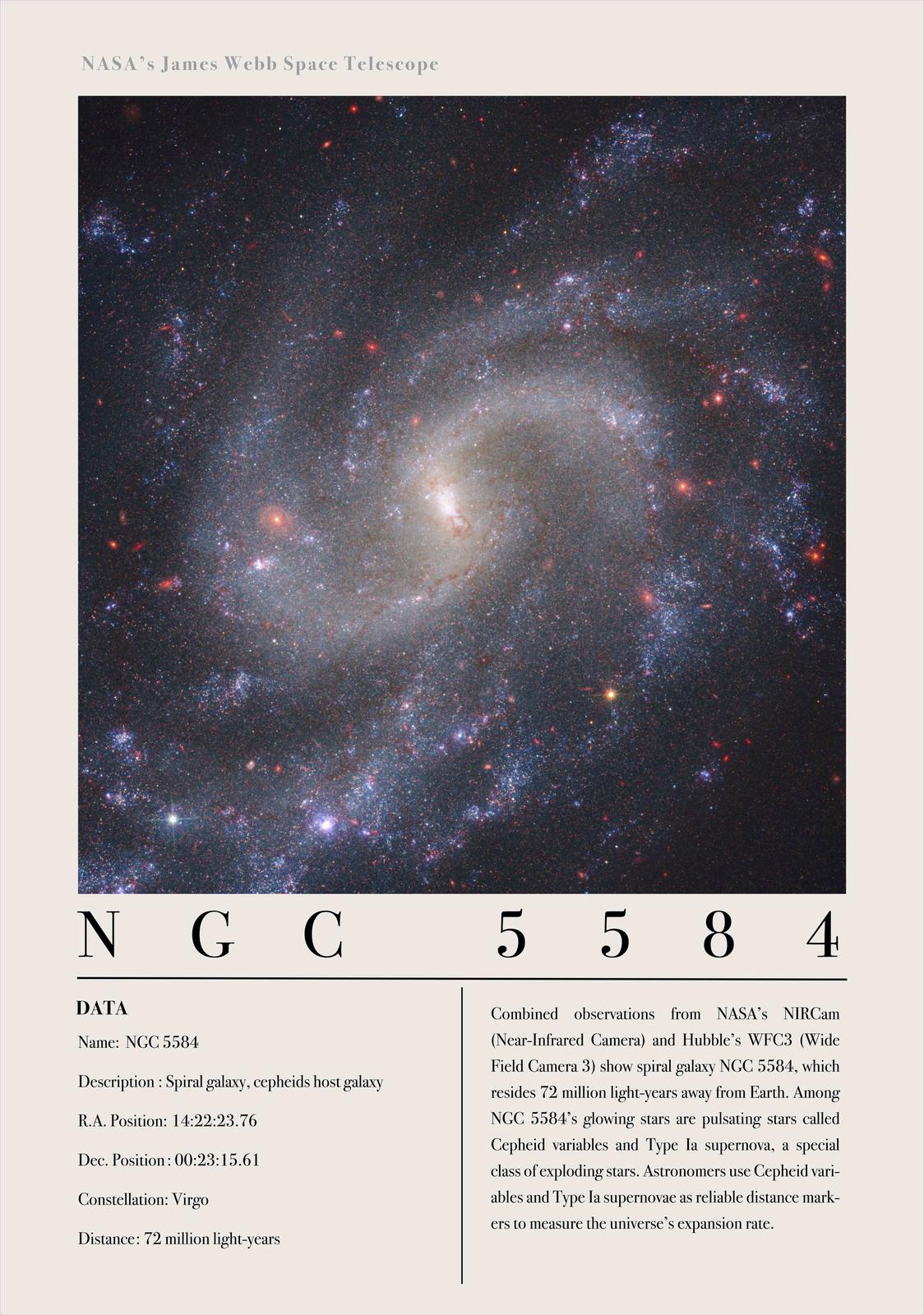Poster - Spiral Galaxy NGC 5584