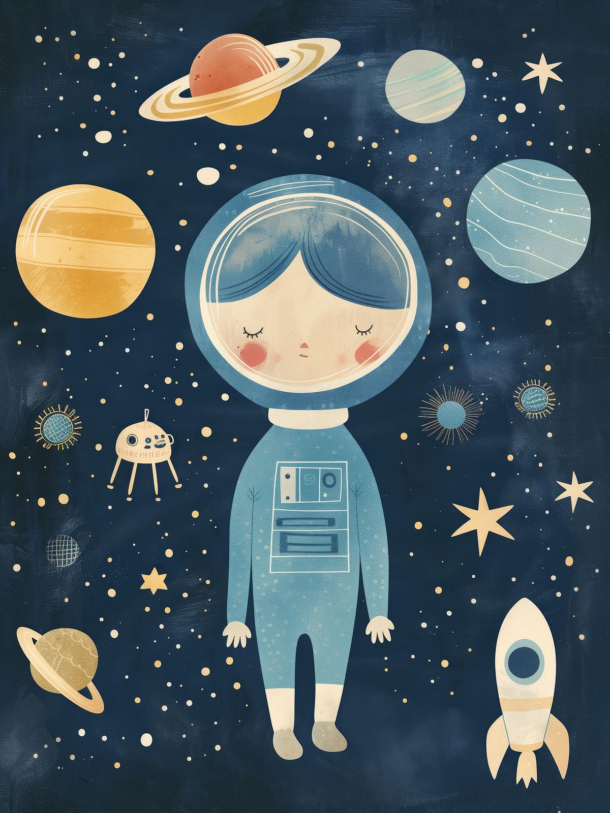 Poster - Astronaut i rymden