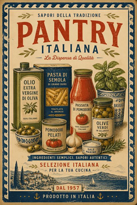 Poster - Italiensk Skåp Vintage