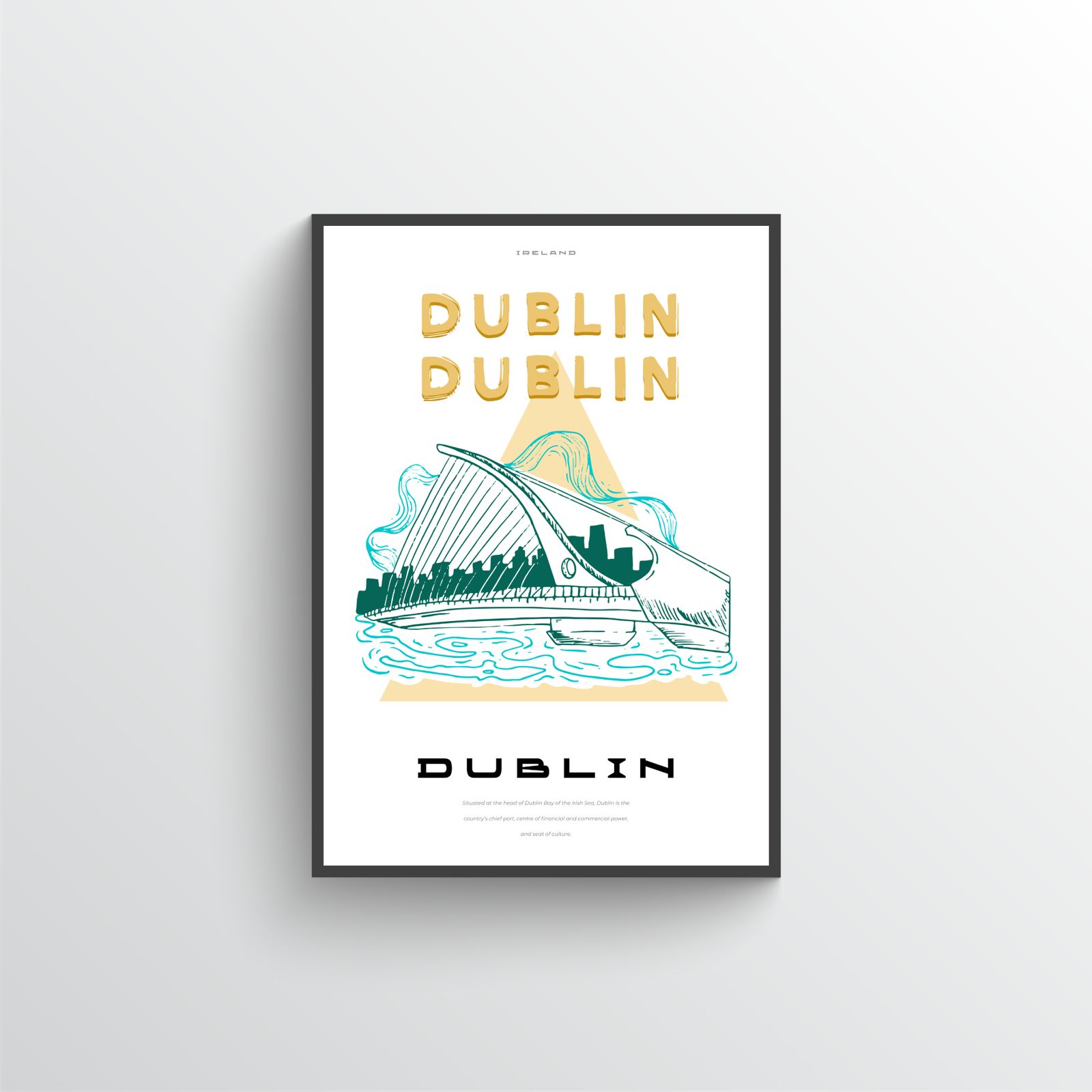 Dublin City Skyline Affisch