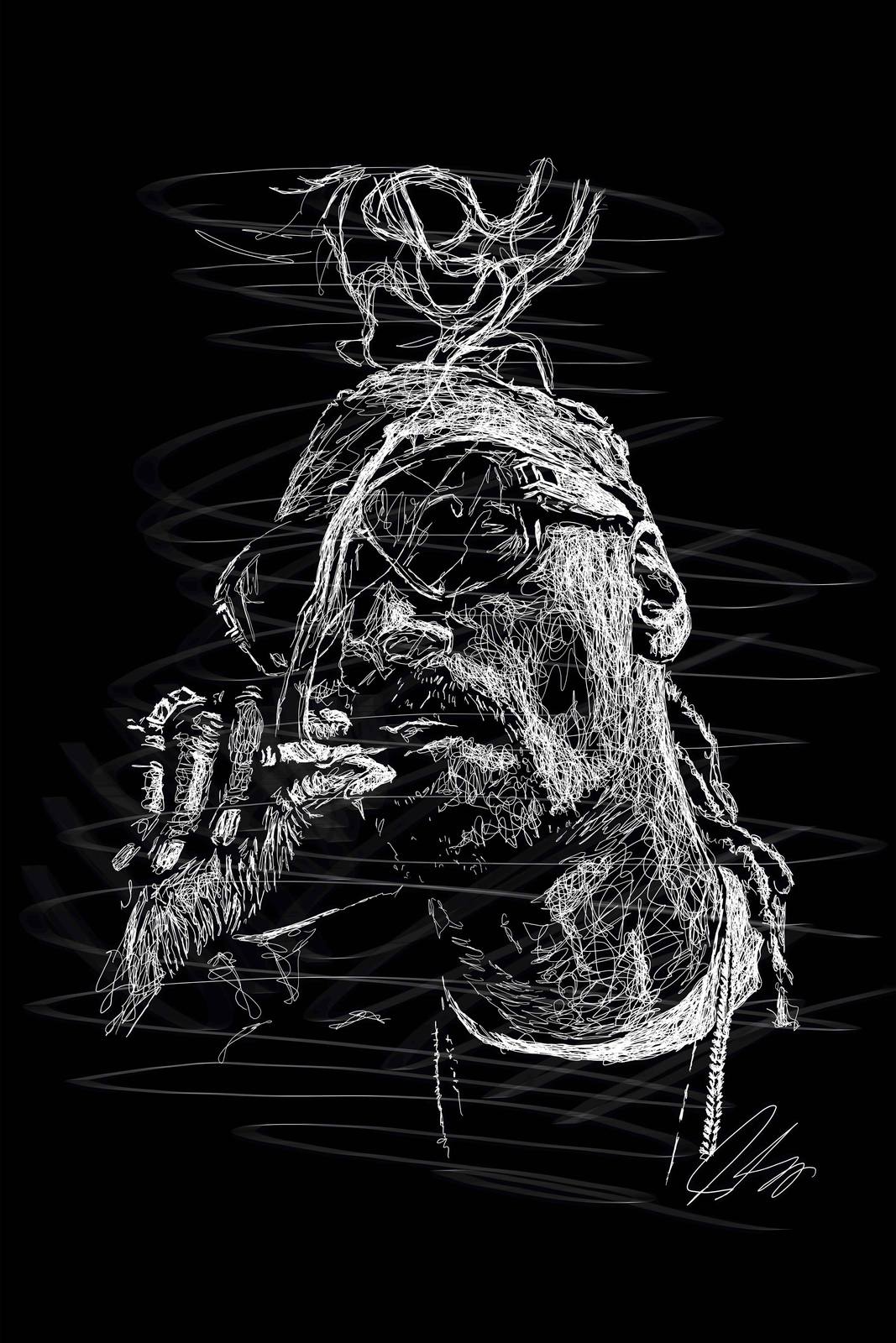 Poster - Abstrakt Porträttkonst