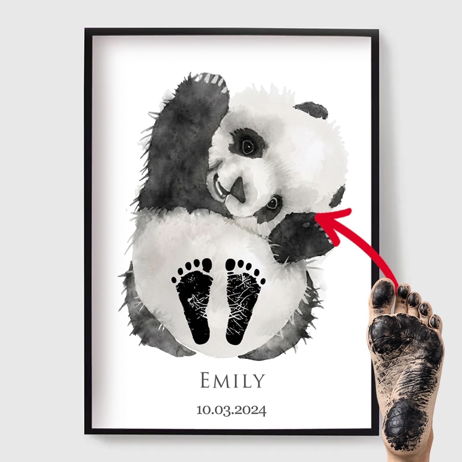 Personlig Poster - Babyfotavtryck - Flera Djur