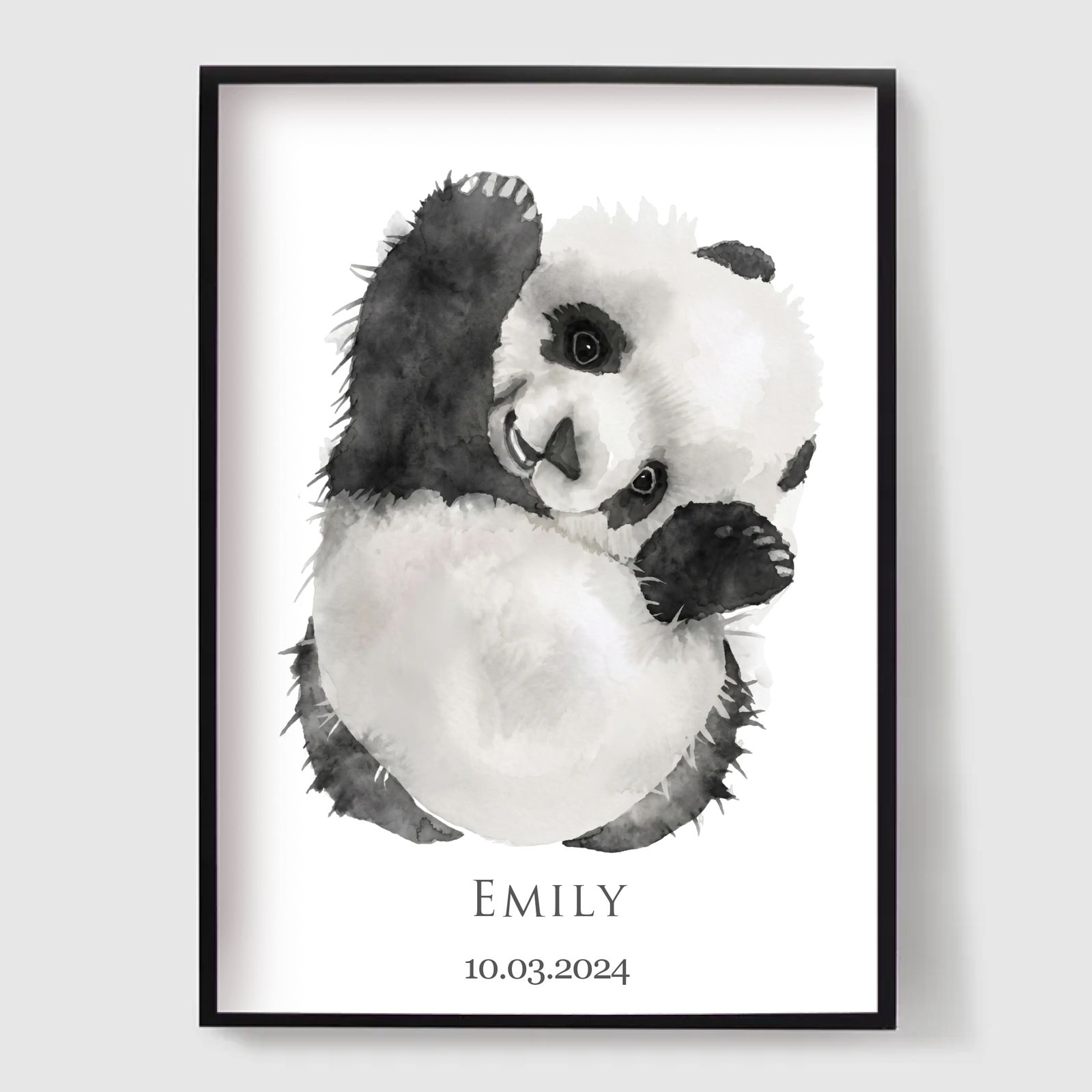 Personlig Poster - Babyfotavtryck - Flera Djur