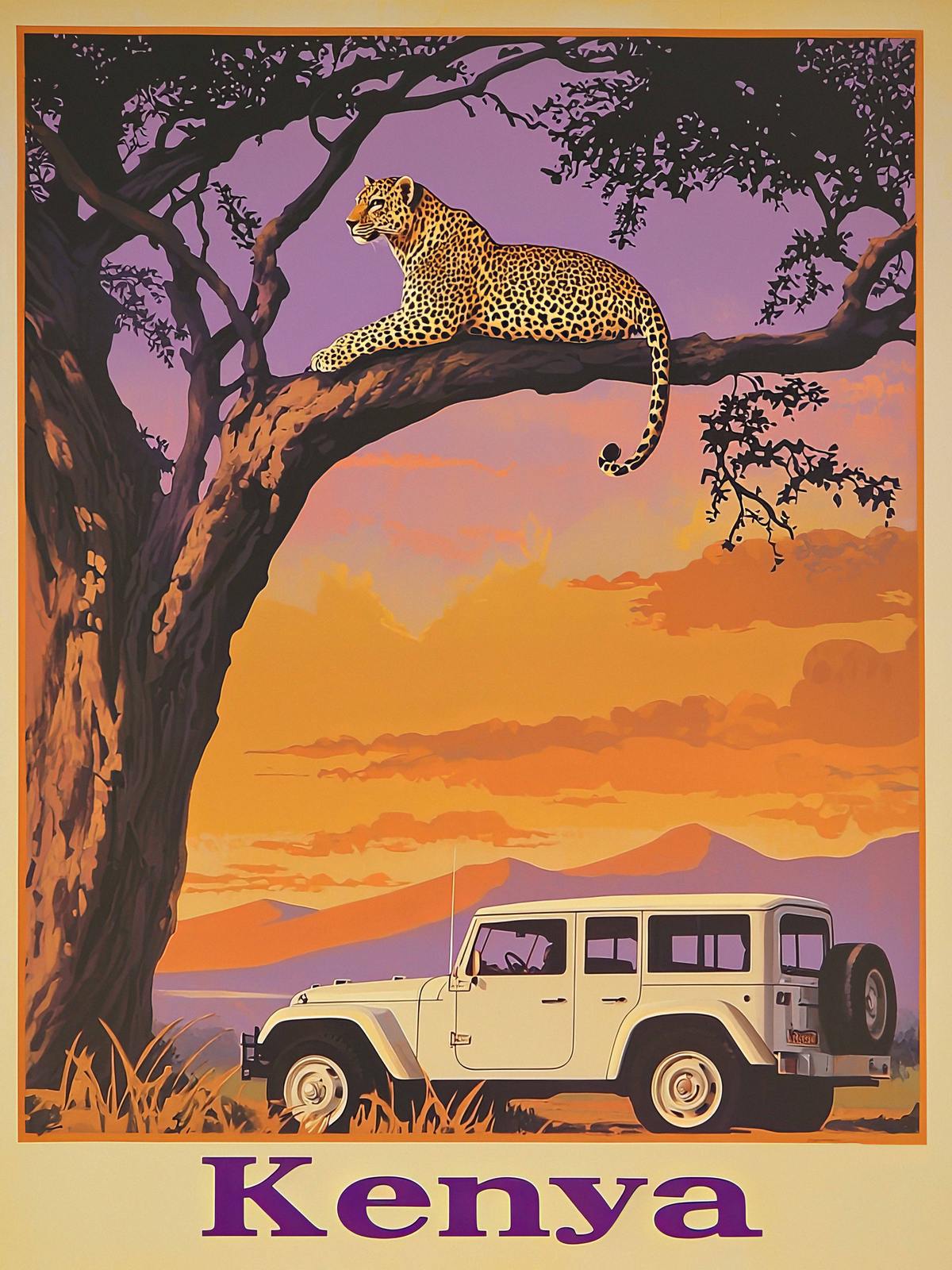 Poster - Kenya Safariäventyr