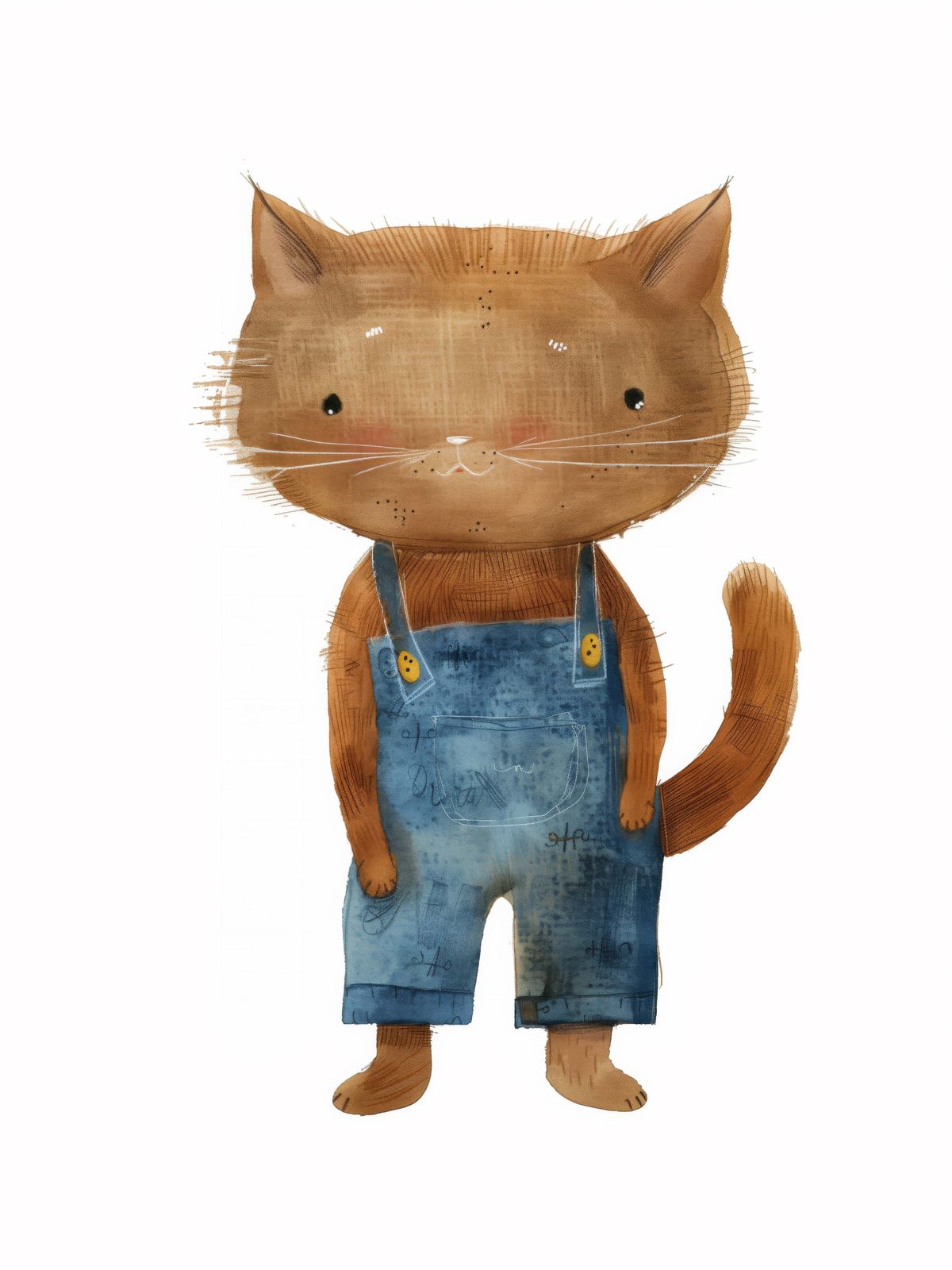 Poster - Katt i Snickarbyxor
