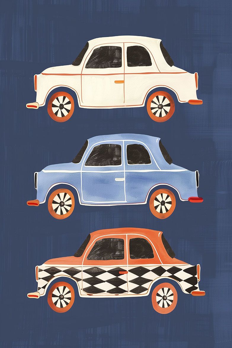 Poster - Klassiska Bilar