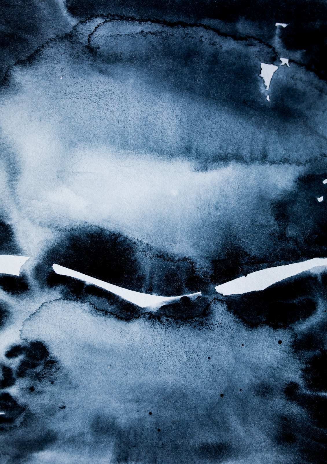 Poster - Abstrakta Indigo Vågor