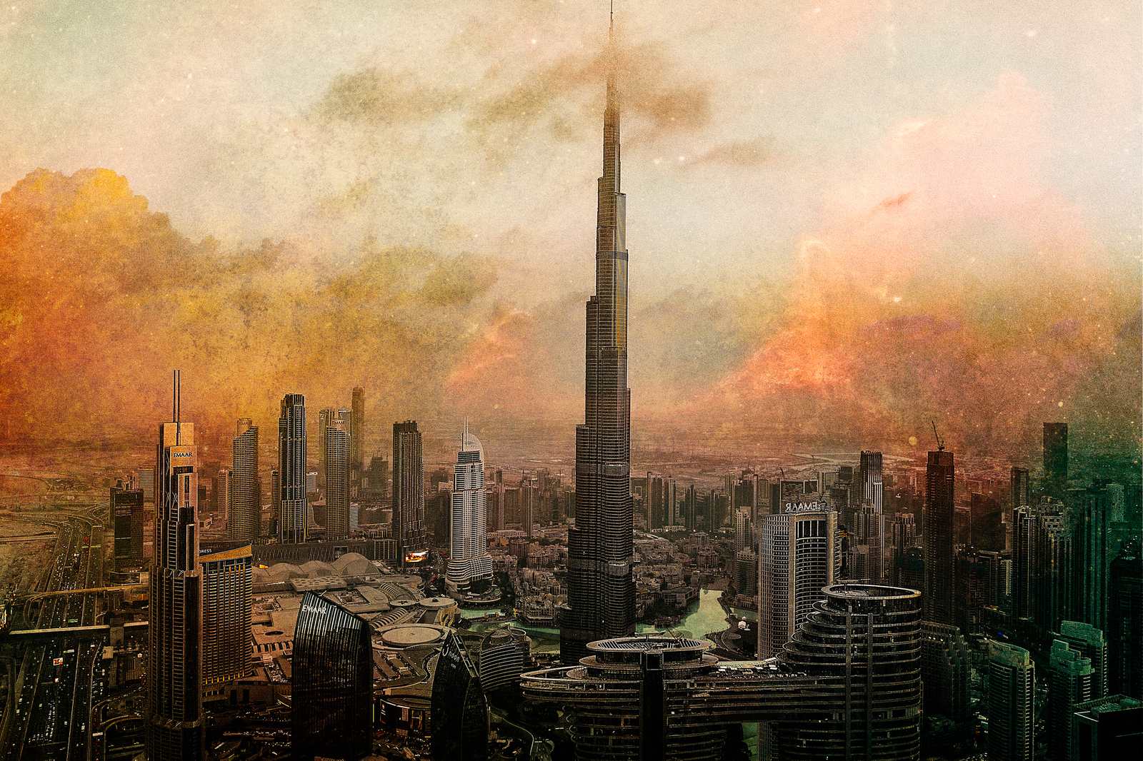 Poster - Dubais Stadssilhuett