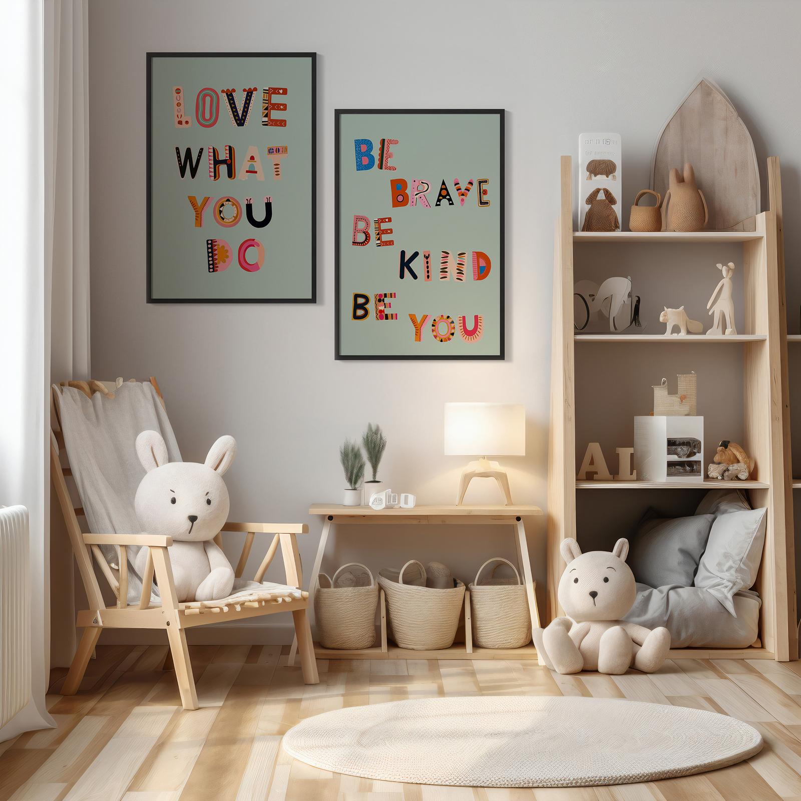 Poster - Var Modig, Var Snäll / Set om 2