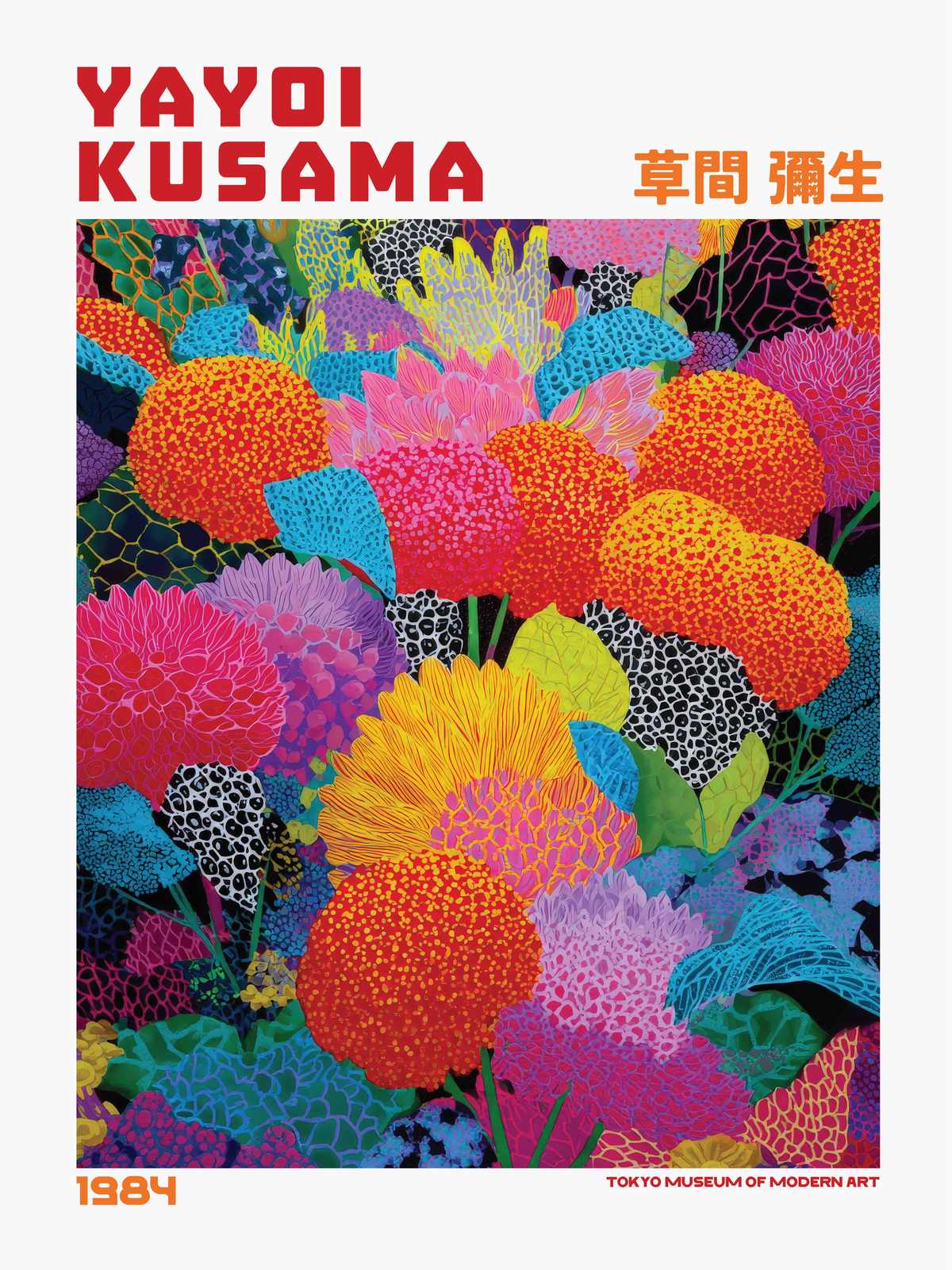 Poster - Yayoi Kusama Blommor Konst