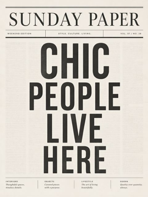 Affisch - Chic People Bor Här