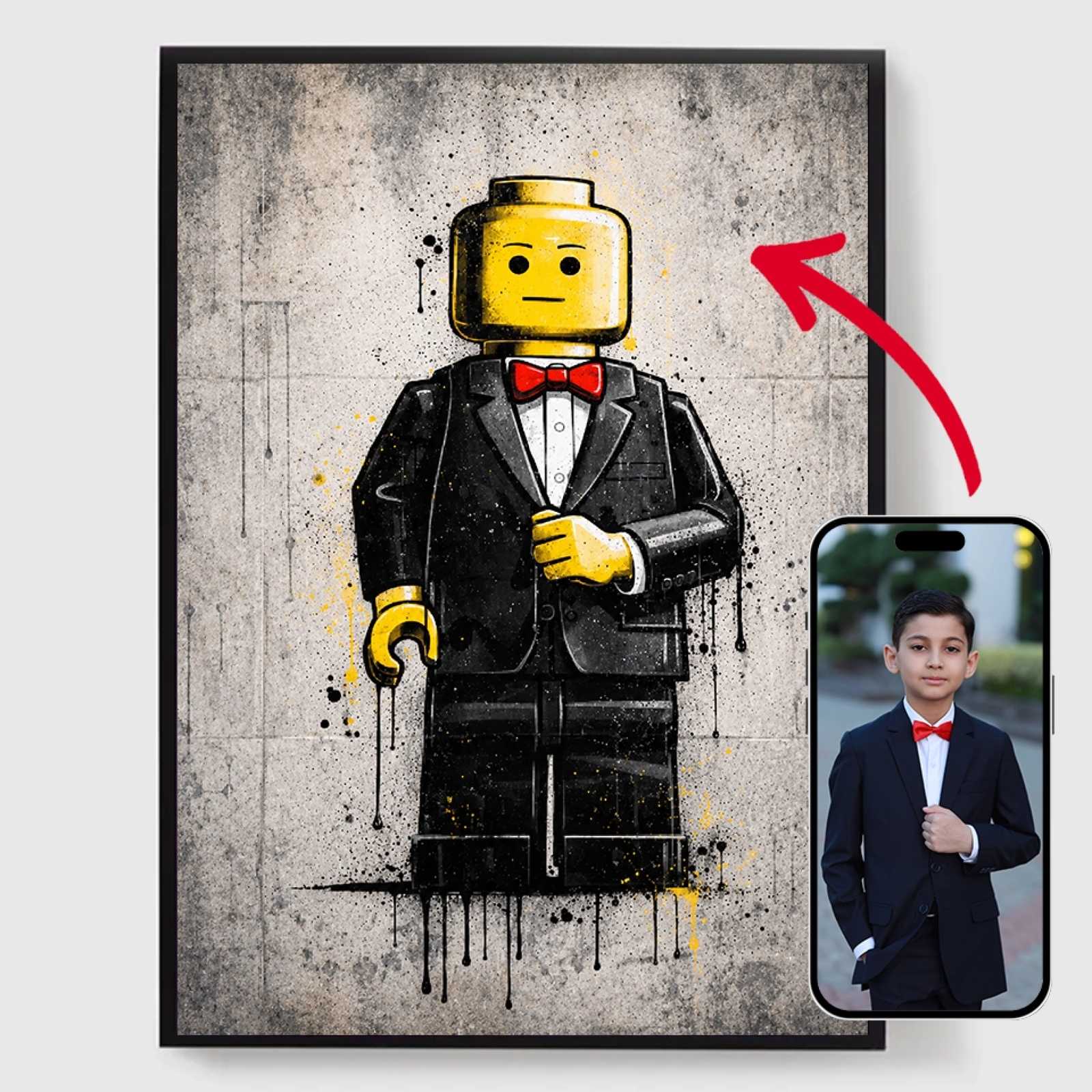 Personlig Poster - Gul Tegel Graffiti - AI Poster