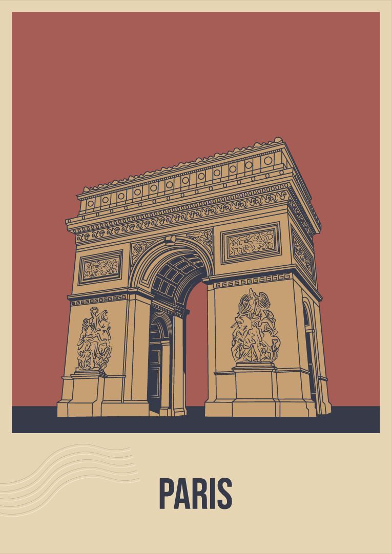 Arc de Triomphe Paris Affisch