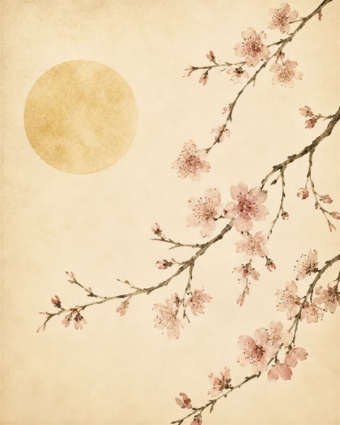 Poster - Körsbärsblomma Serenitet