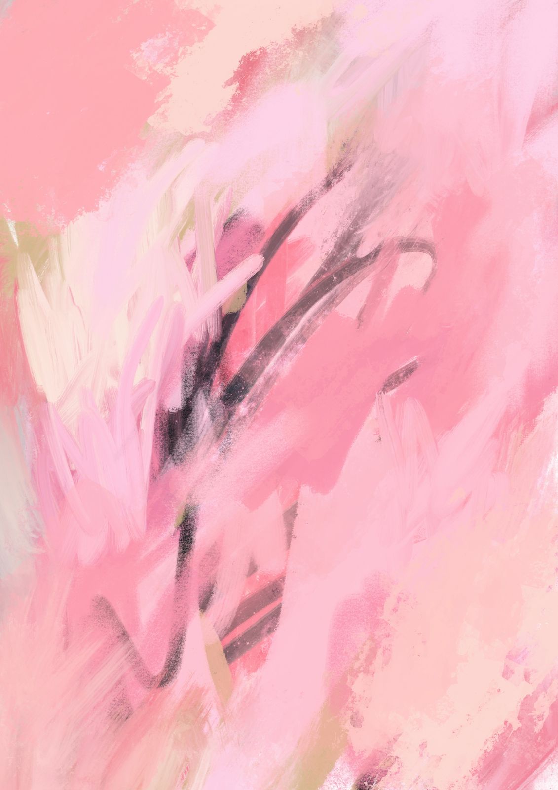 Poster - Abstrakt Rosa Konst