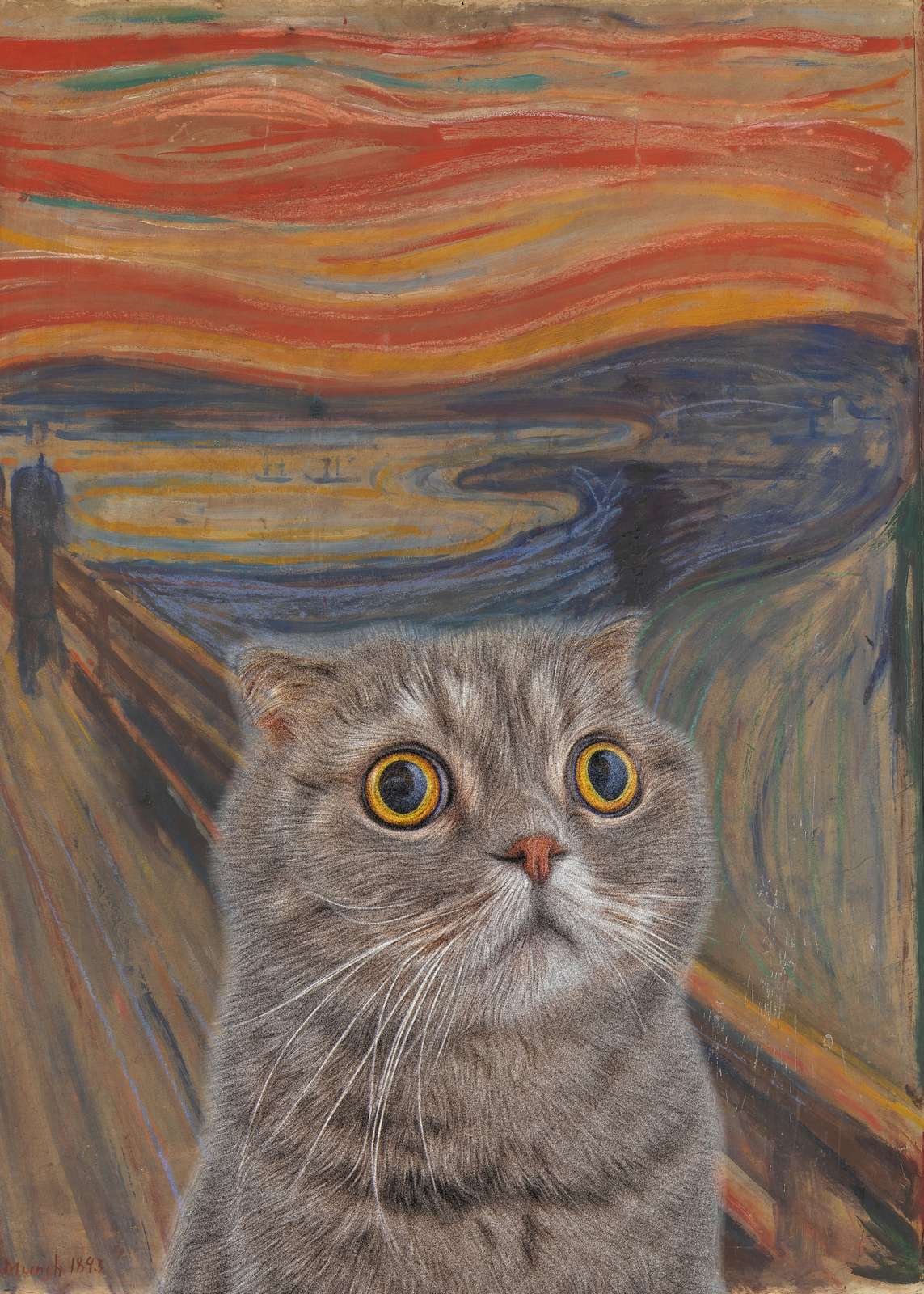 Poster - Inspirerat Kattskrik