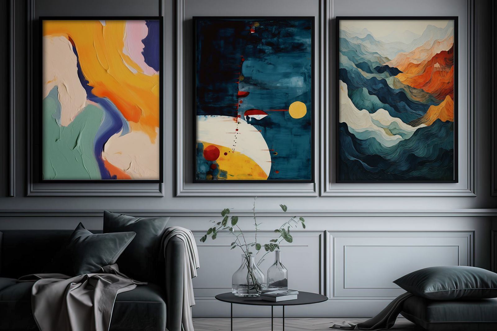 Poster - Abstrakt Konstsamling / Set of 3