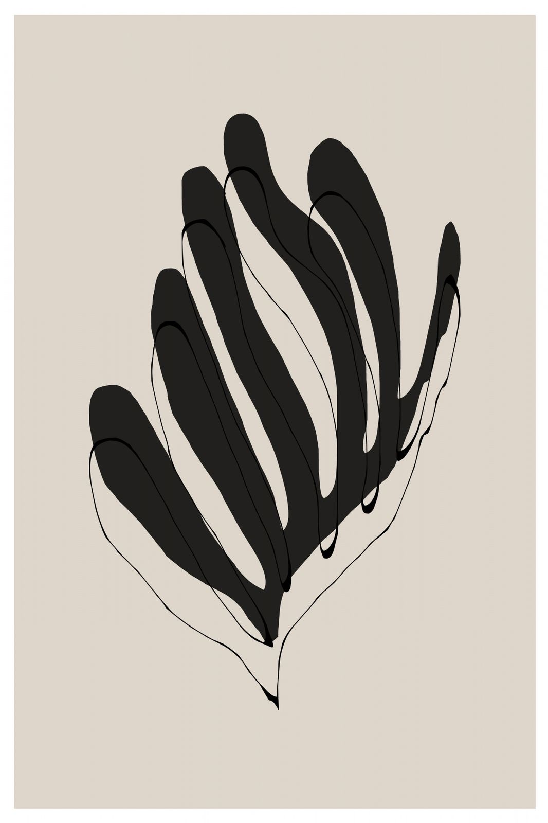 Poster - Abstrakt Bladdesign