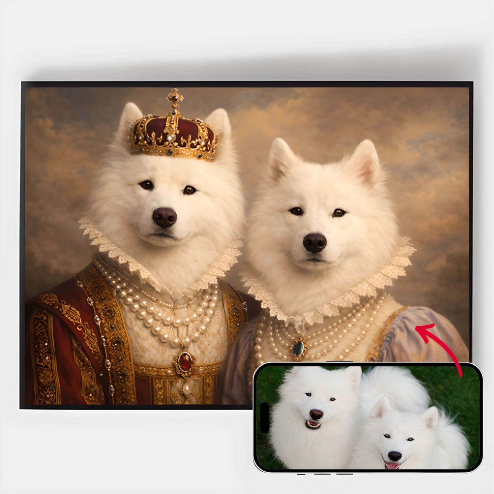 Personlig Poster - Husdjurens Drottning och Prinsessa - AI Poster