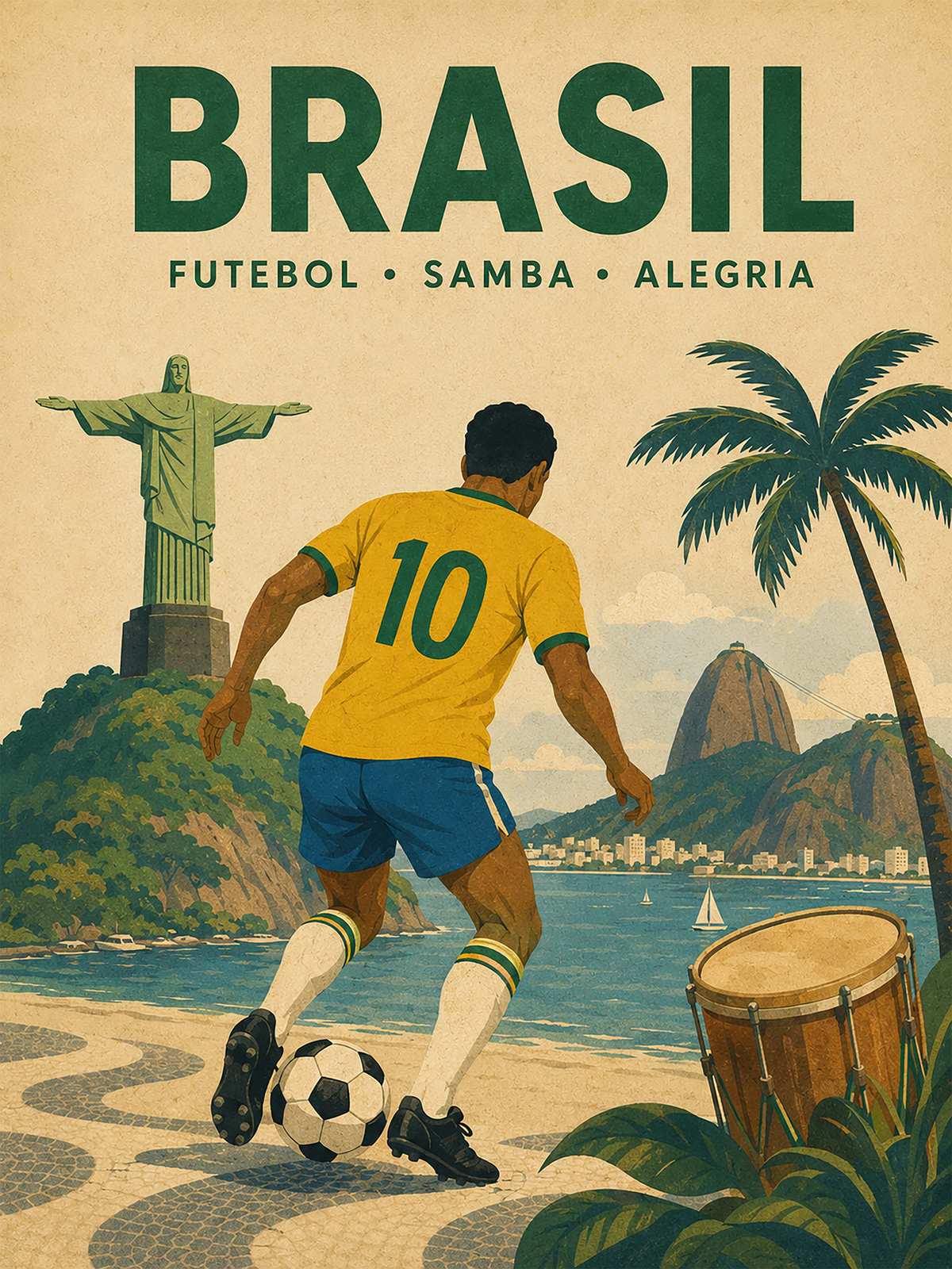 Poster - Brasilien Fotbollscen