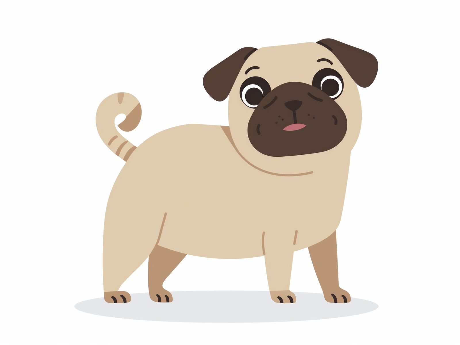 Poster - Söt Pug Konstverk