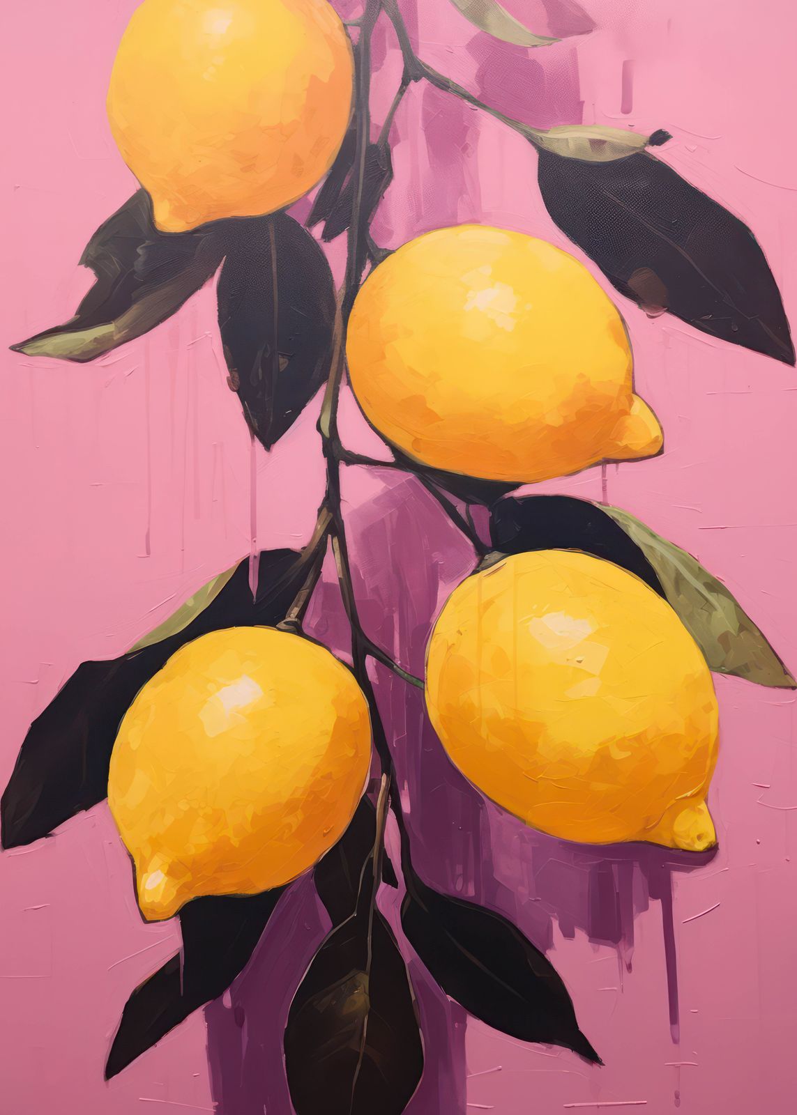 Poster - Livfullt Citronkonst
