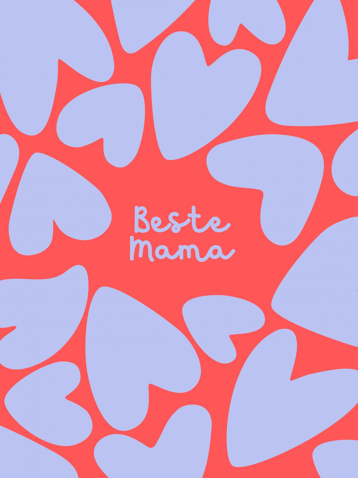 Poster - Bästa Mamma Hjärtdesign