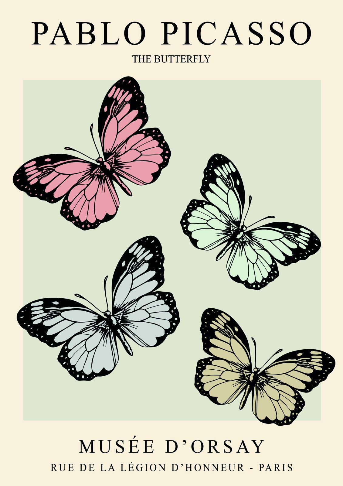 Poster - Pablo Picasso Butterfly
