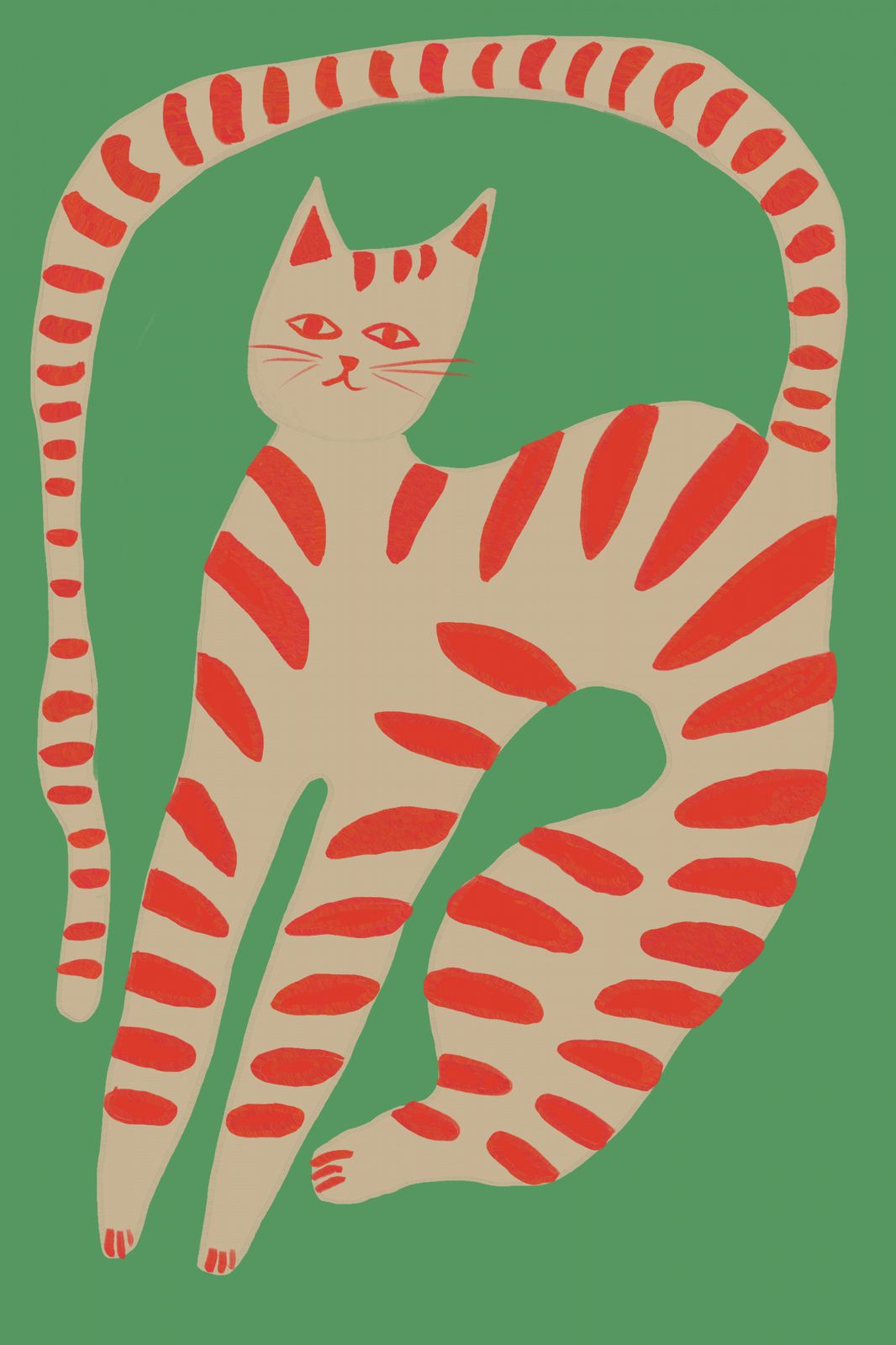 Poster - Röd Katt