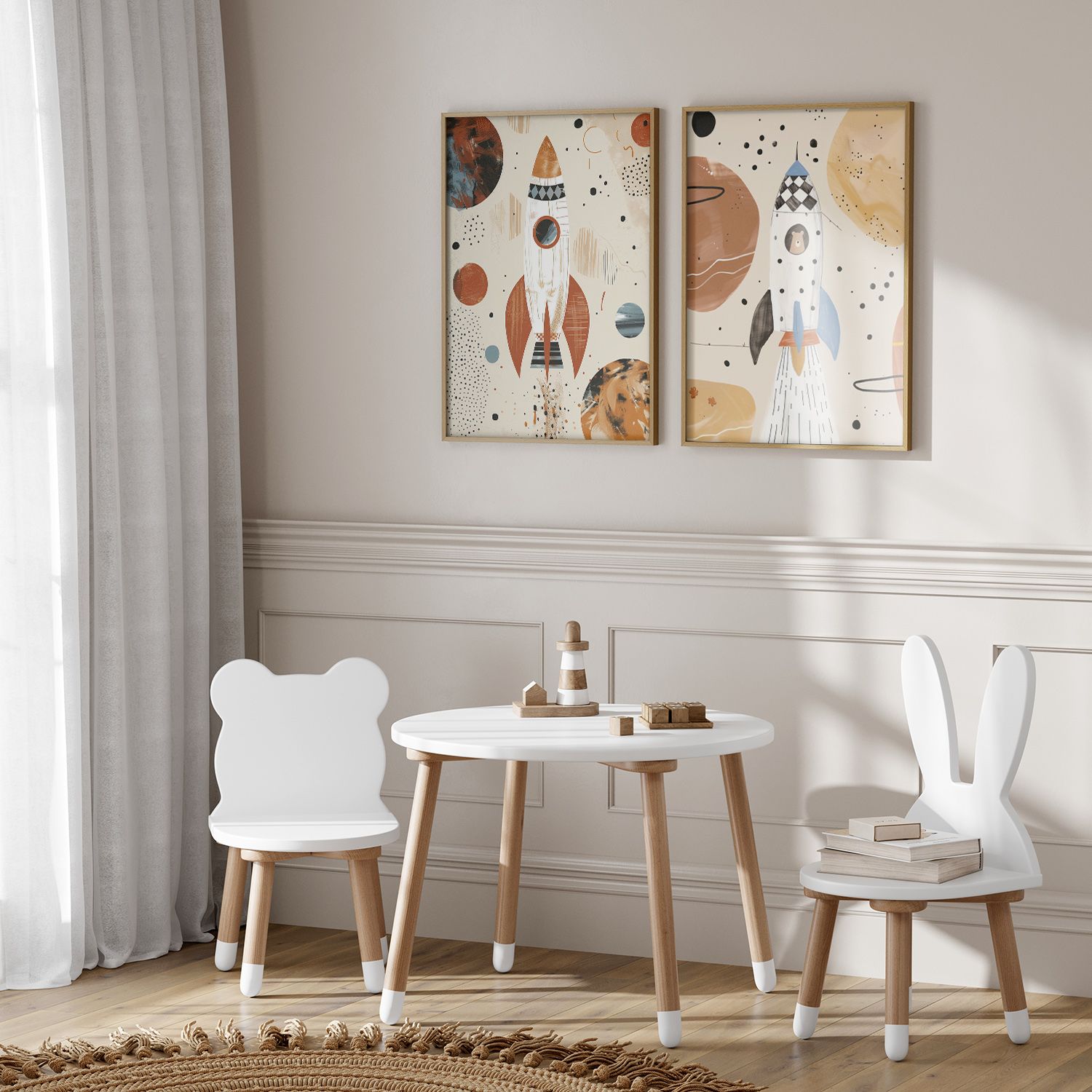 Poster - Space Rocket Adventure / Set med 2