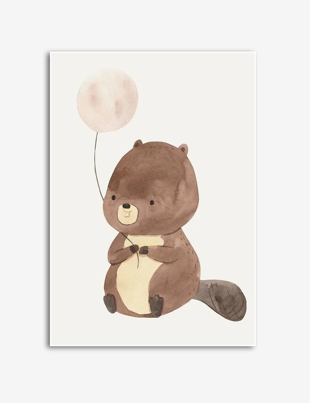 Glad Beaver Balloon Affisch
