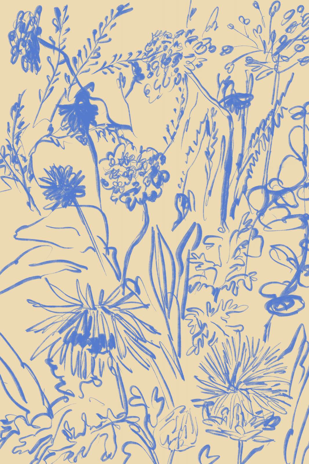 Poster - Blå Blomskiss