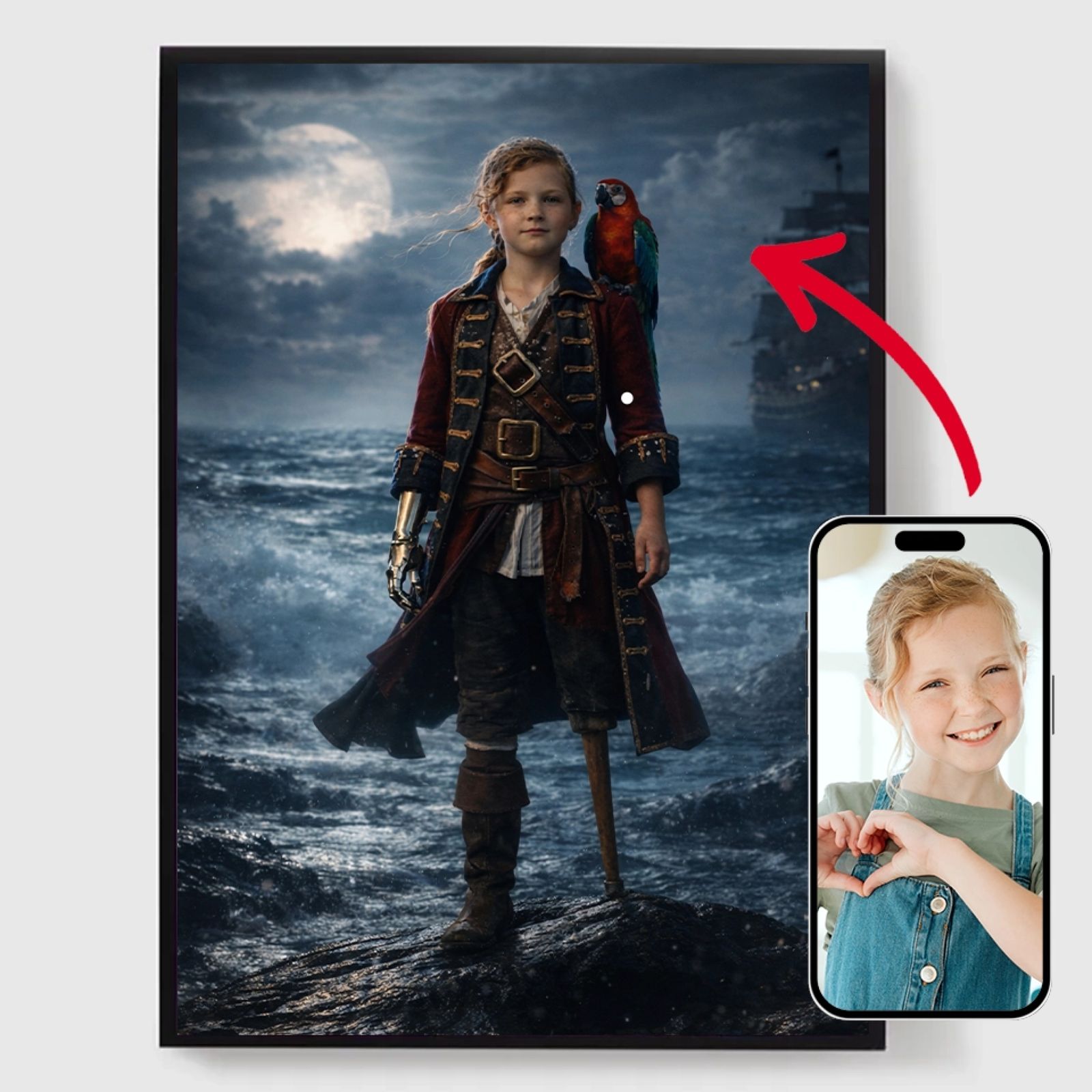 Personlig Poster - Piratbarnet - AI Poster