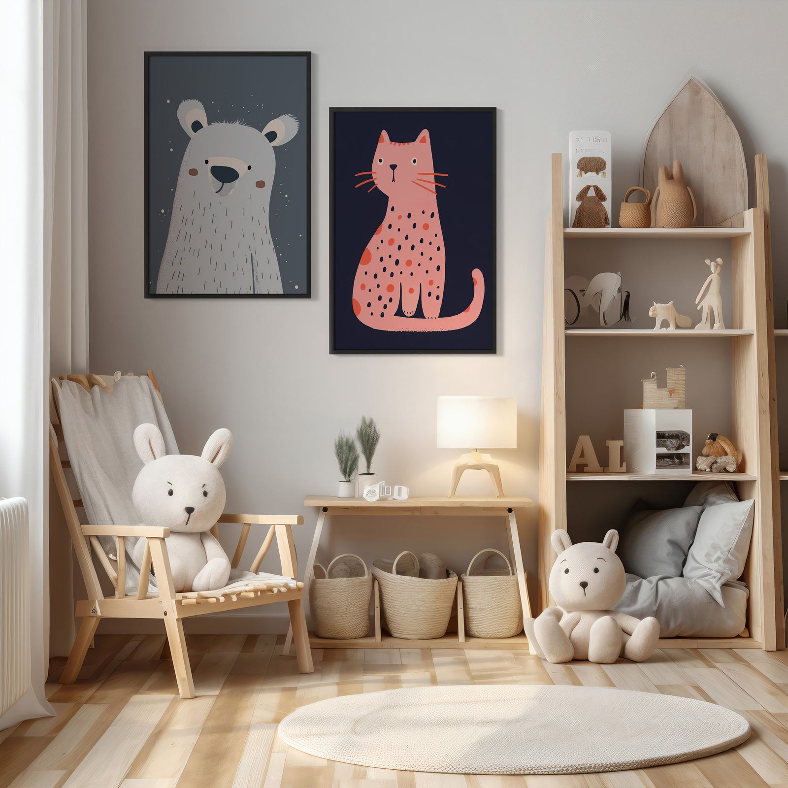Poster - Sött Djurpar / Set av 2