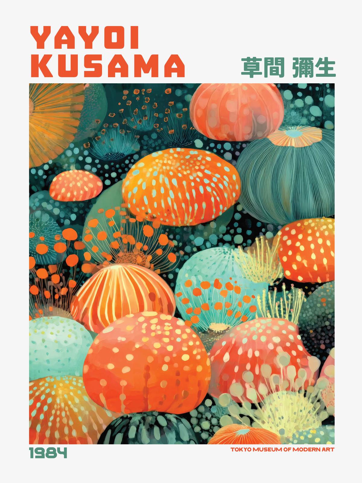 Poster - Yayoi Kusama Konst 1984