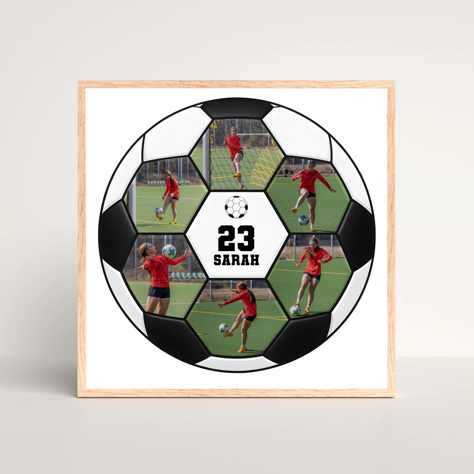 Personlig Poster - Fyrkantig Fotbollskollage