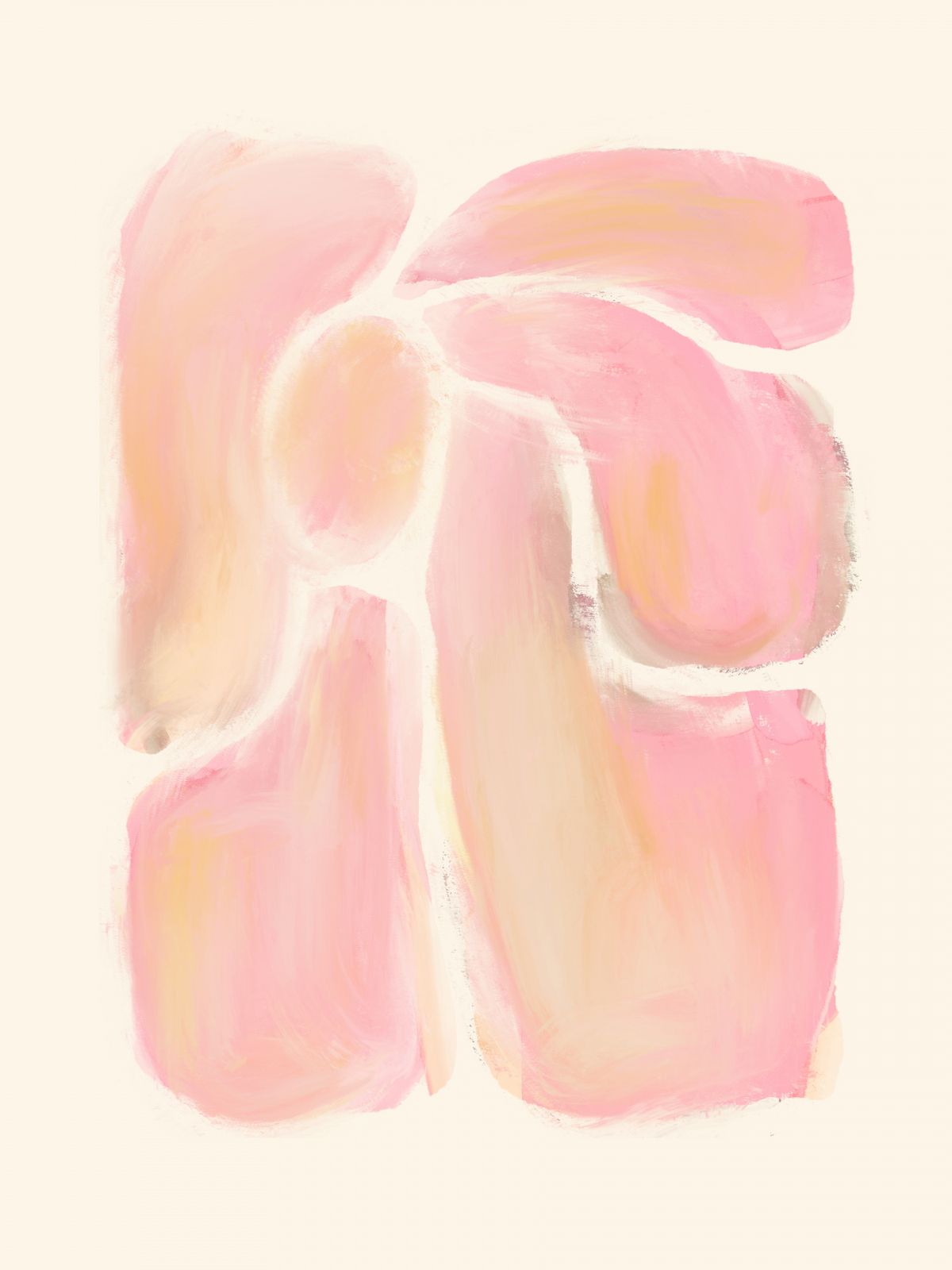 Poster - Abstrakt rosa konstverk