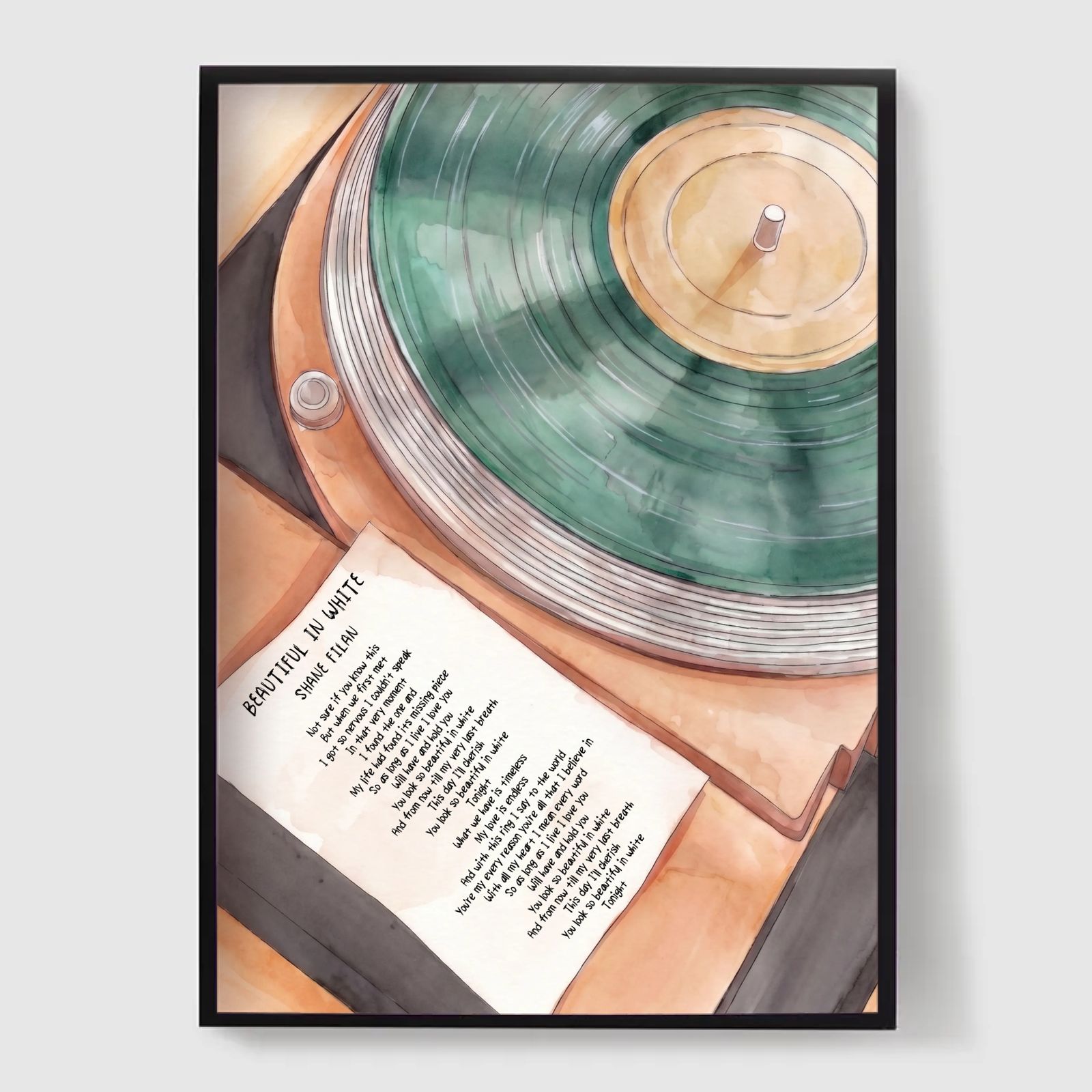Personlig Poster - Sångtexter Vinylskivkonst