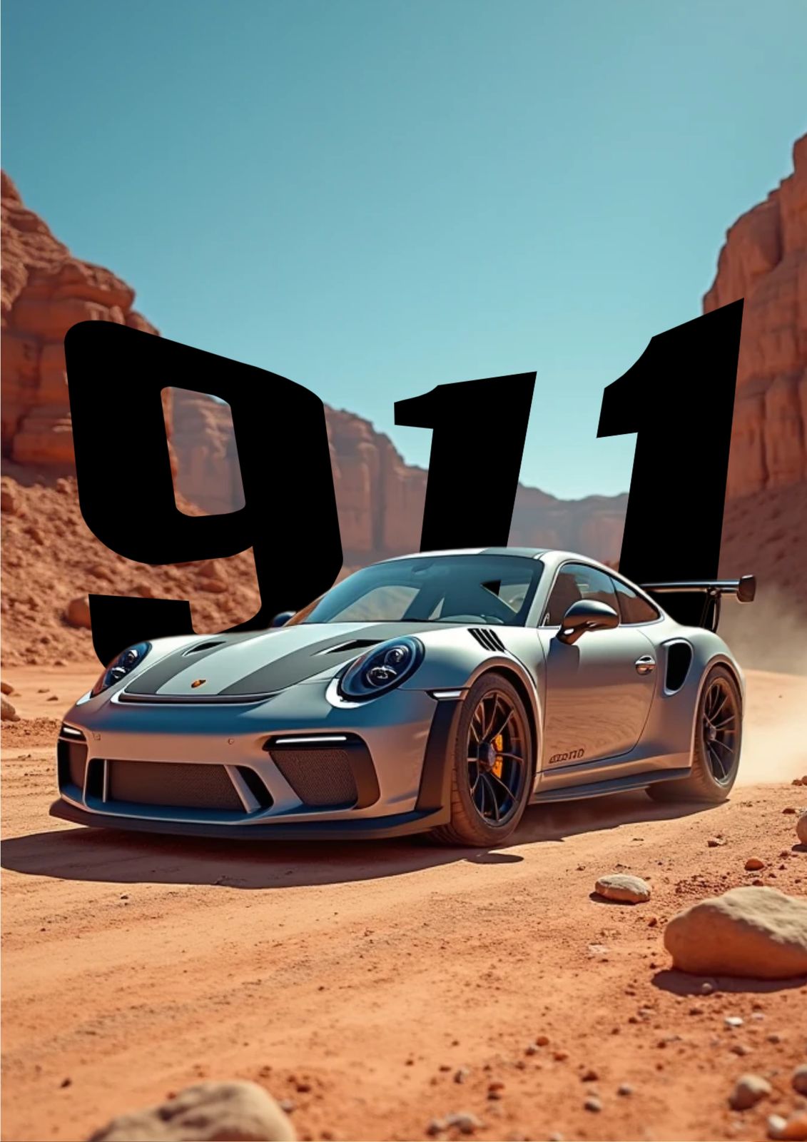 Poster - Porsche 911 Öken