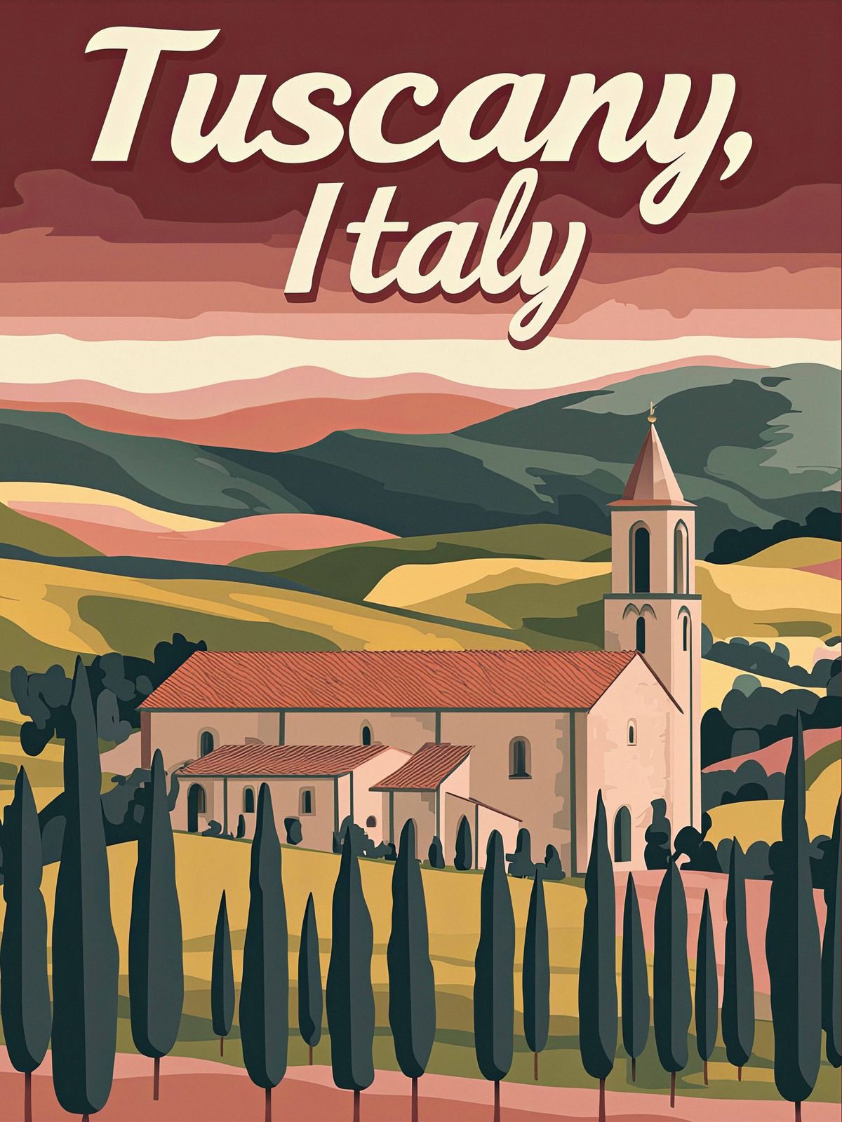 Affisch - Toscana Italien