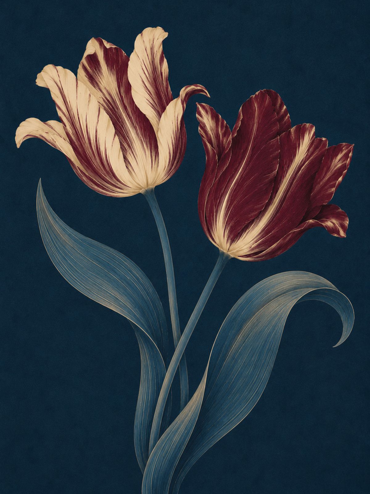 Poster - Elegant Tulpanillustration