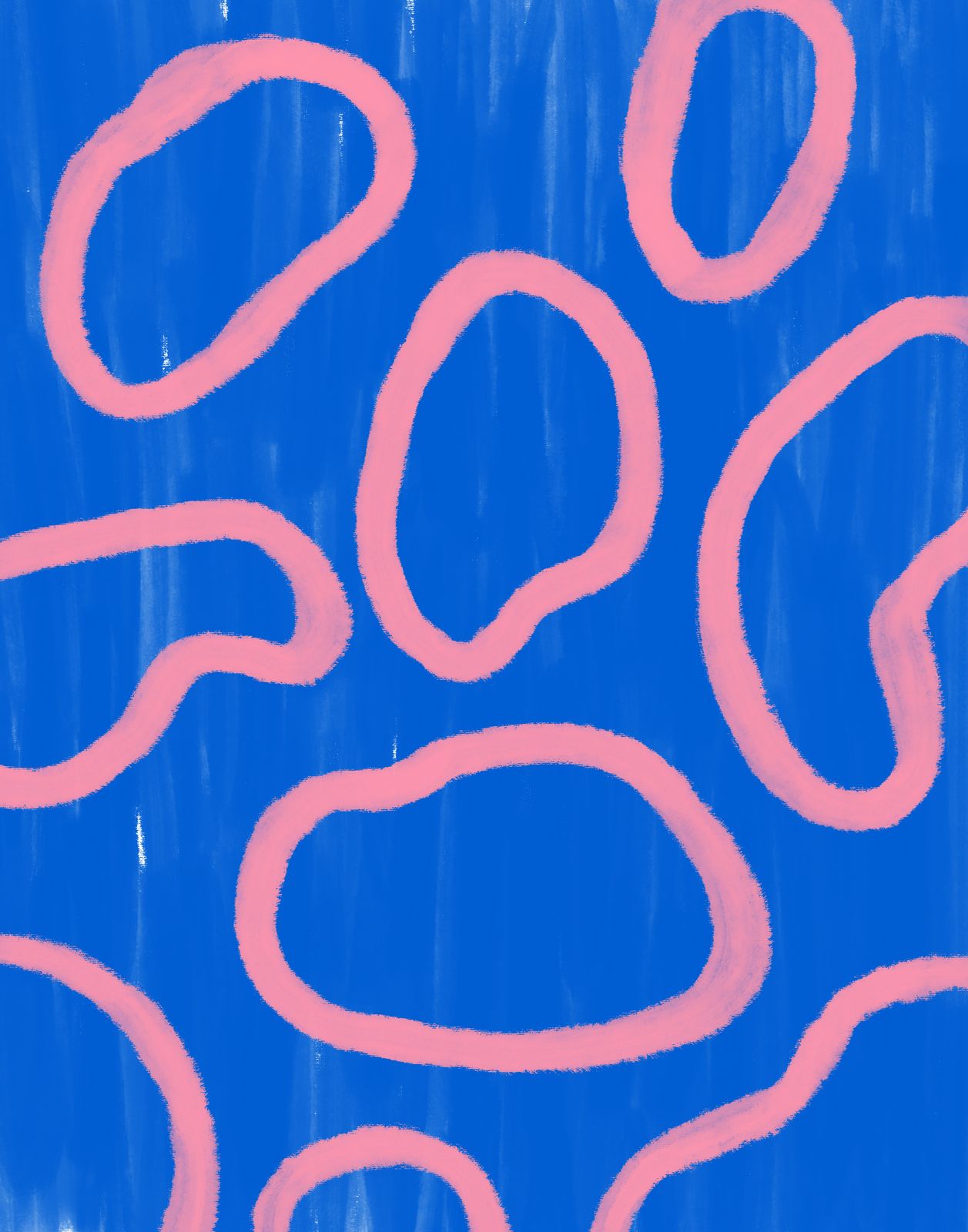 Poster - Abstrakt Blå och Rosa