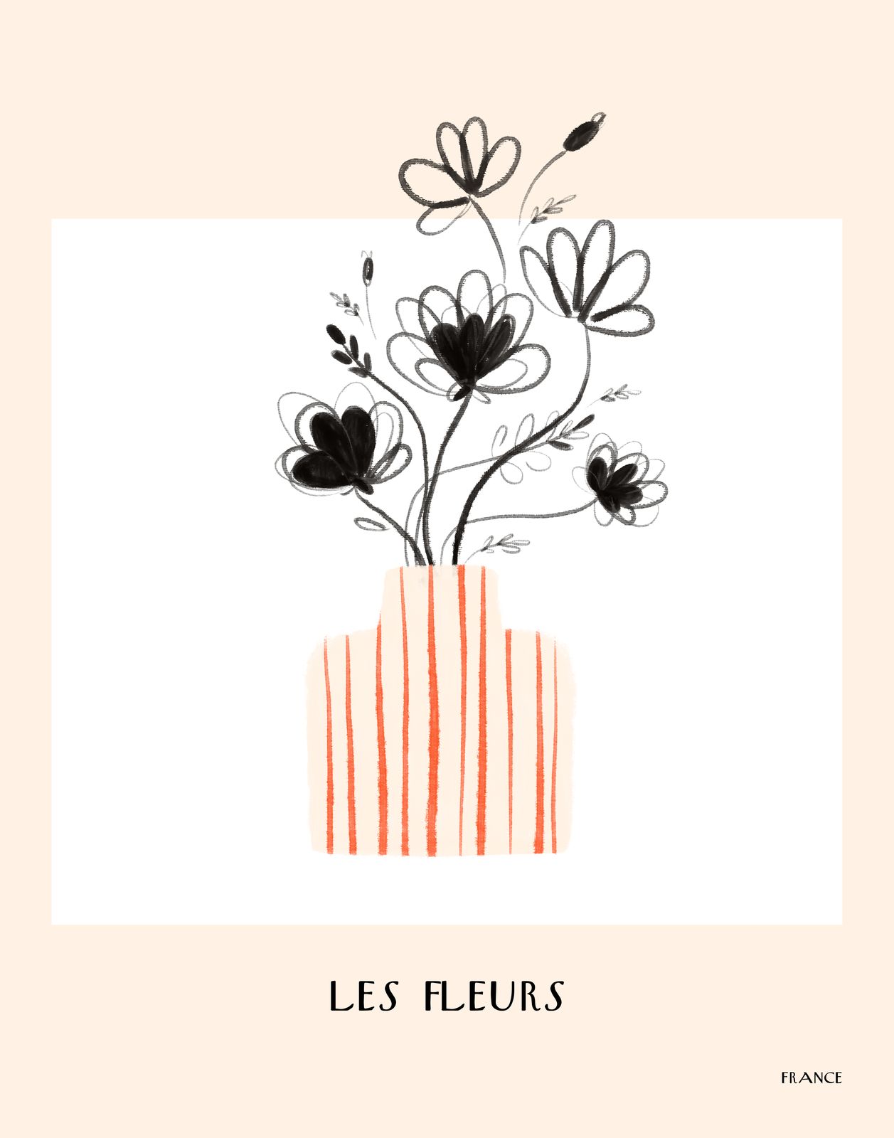 Affisch - Les Fleurs