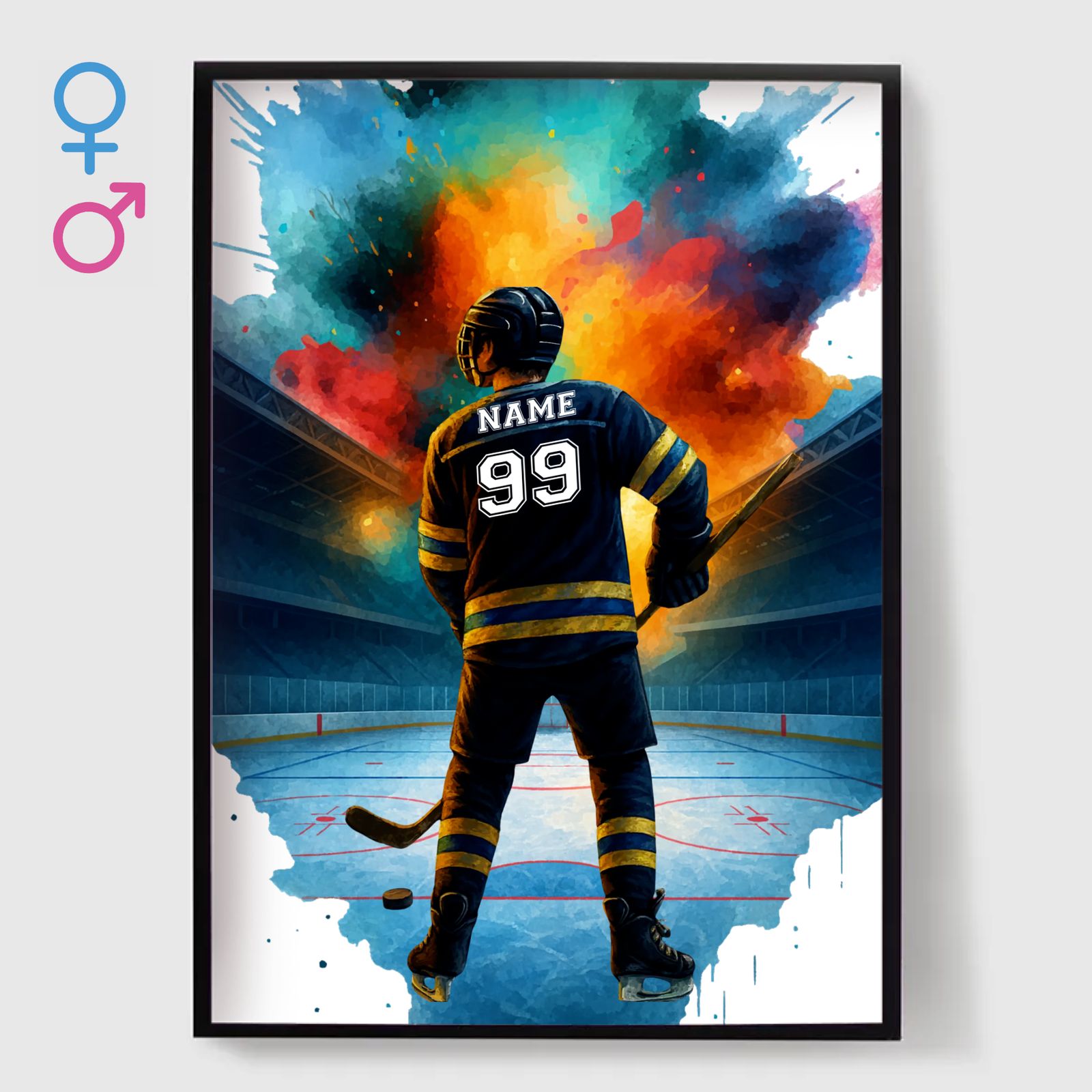 Poster - Hockeyspelare Konst