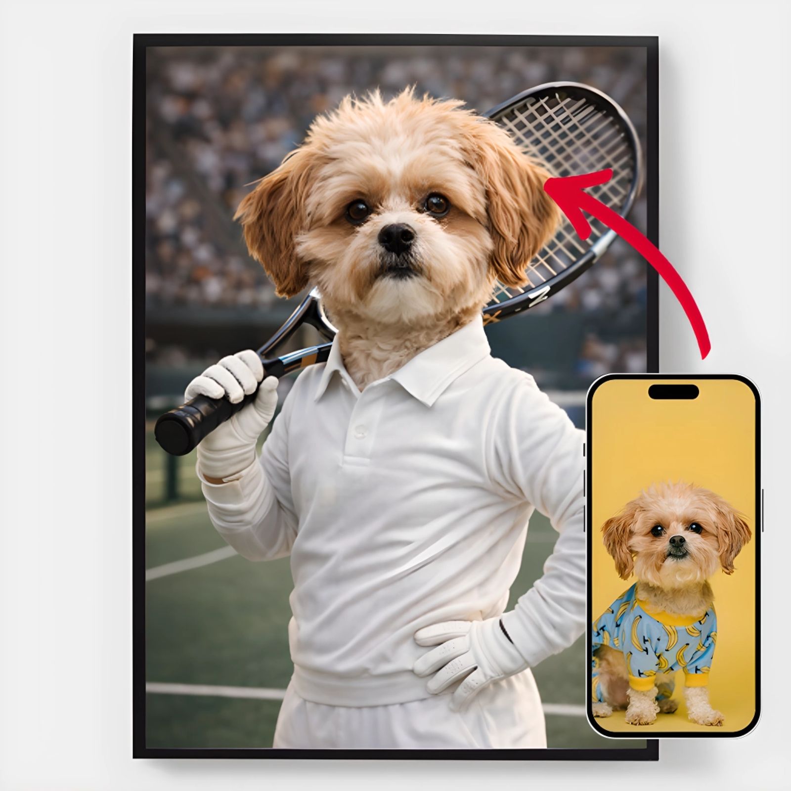 Personlig Poster - Husdjuret Tennisspelaren - AI Poster