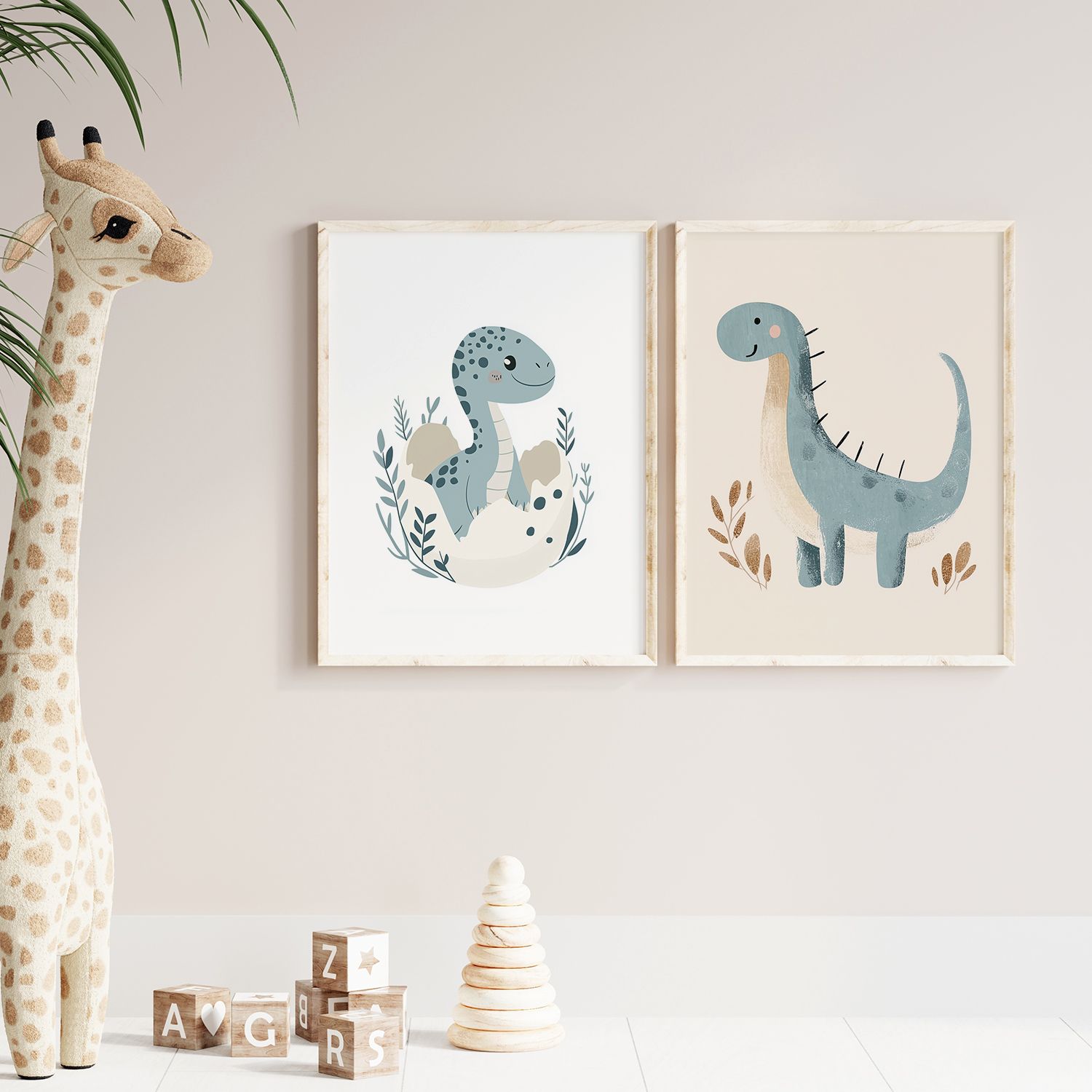 Poster - Dinosaurie Duo / Set med 2