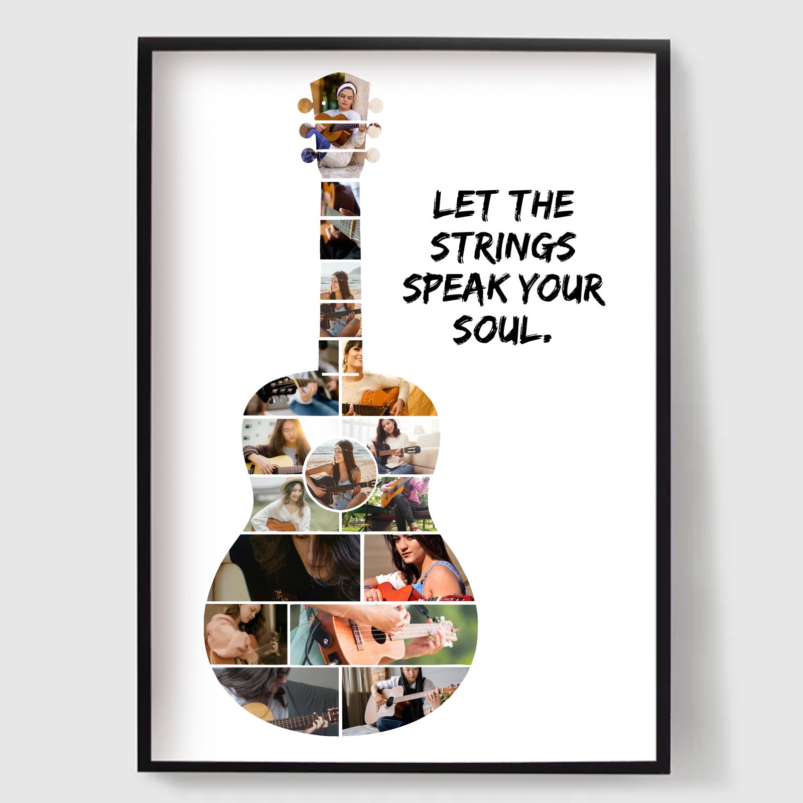 Personlig Poster - Gitarrfotokollage